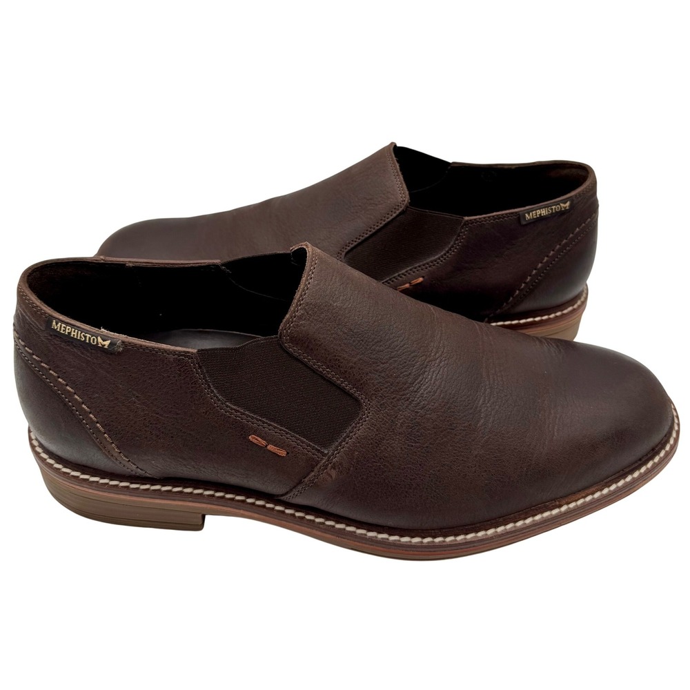 Mephisto Air-Jet Leather Loafers Comfort Slip On‎ Mens 9 Brown Portugal Timeless